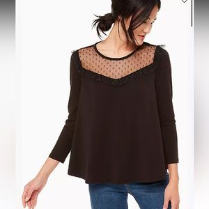 Kate Spade Point D’Esprit Knit Top